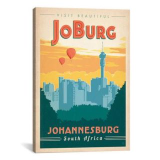 iCanvas 'JoBurg   Johannesburg, South Africa' by Anderson Design Group Vintage Advertisement on Canvas
