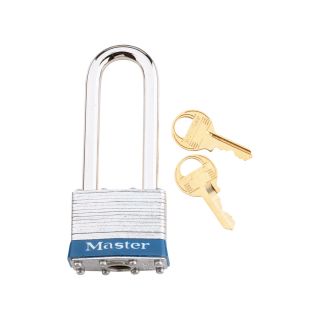 Master Lock 1 3/4in. Steel Keyed Different Padlock with 2 1/2in. Shackle, Model# 1DLJ  Pad Locks