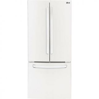 LG 22 Cu. Ft. 30" Wide French Door Refrigerator   Smooth White   7885395