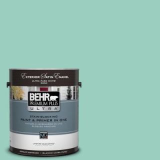 BEHR Premium Plus Ultra 1 gal. #HDC SM14 6 Thermal Aqua Satin Enamel Exterior Paint 985401