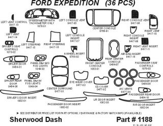 2000, 2001, 2002 Ford Expedition Wood Dash Kits   Sherwood Innovations 1188 N50   Sherwood Innovations Dash Kits