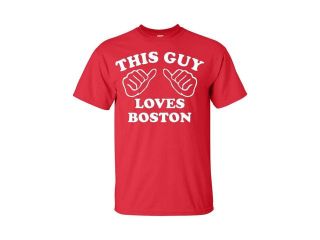 This Guy Loves Boston Adult T Shirt Tee