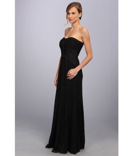 jessica simpson strapless lace gown w tux seaming black