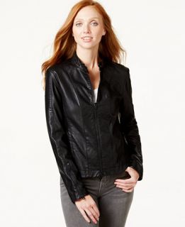 Calvin Klein Jeans Faux Leather Moto Jacket   Jackets & Blazers