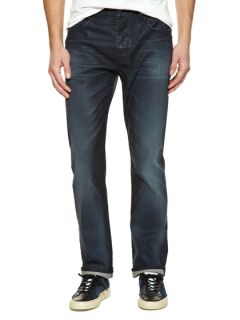 Dandy Slouchy Straight Wax Coated Denim Jeans by Hudson Jeans