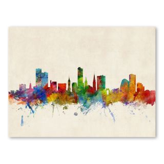 Leicester England Skyline Wall Mural by Americanflat
