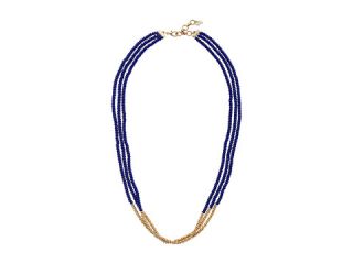 Lucky Brand Lapis Beaded Necklace Gold