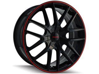 Touren TR60 18x8 5x110/5x115 +40mm Black/Red Wheel Rim 