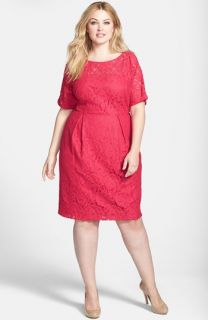 Adrianna Papell Lace Sheath Dress (Plus Size)
