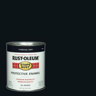 Rust Oleum Stops Rust 1 qt. Charcoal Gloss Protective Enamel Paint (Case of 2) 7784502