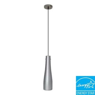 Efficient Lighting Contemporary Series 1 Light Ceiling Mount Pendant Fixture with Silver Glass Shade GU24Energy Star Qualified DISCONTINUED EL 502 113 SLV