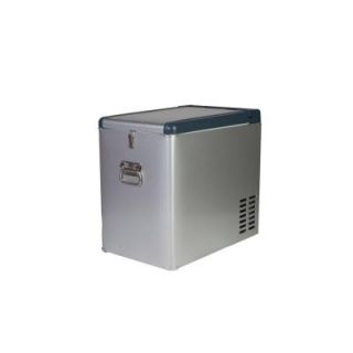 Grape Solar Glacier 1.1 cu. ft. Mini Refrigerator/Freezer in Grey with DC and AC Adapters GS CF 1.1 Fab1