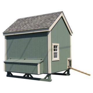 Little Cottage Unpainted Colonial Gable Chicken Coop   Large