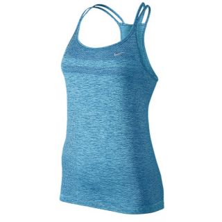 Nike Dri FIT Knit Strappy Tank   Womens   Running   Clothing   Light Crimson/Heather/Reflective Silver
