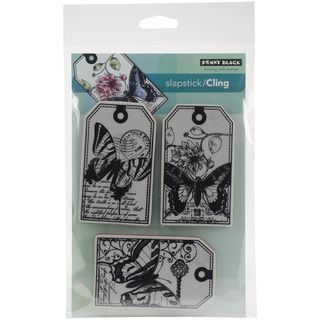 Penny Black Cling Rubber Stamp 5inx6.5in Sheet Butterfly Party