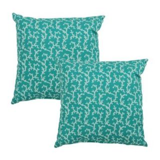 Hampton Bay Coral Mitten Outdoor Throw Pillow (2 Pack) DISCONTINUED 7050 02001000