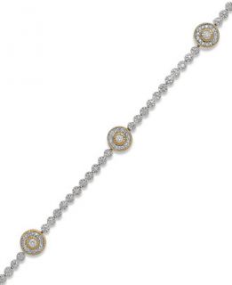 Diamond Circle Bracelet in 14k Gold over Sterling Silver (1/2 ct. t.w