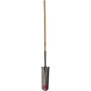 Husky 48 in. Wood Handle Steel Drain Spade Shovel 1594000