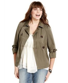 American Rag Plus Size Military Double Breasted Jacket   Jackets