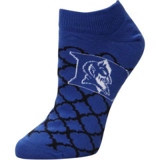 Duke Blue Devils For Bare Feet Womens Quatrefoil Ankle Socks