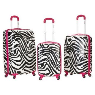 Rockland Luggage Safari 3 Piece Polycarbonate/ABS Spinner Luggage Set