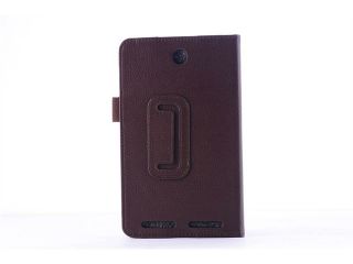 Moonmini Acer Iconia Tab 7 (A1 713) Litchi Grain PU Leather Folding Stand Flip Folio Case Cover with Pen Holder (Coffee)