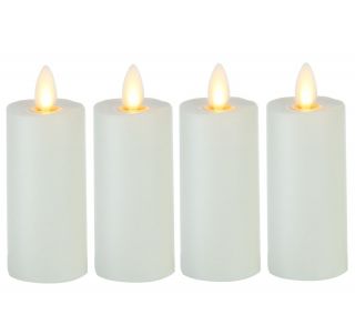 Luminara Set of 4 4 Flameless Votive Candles with Timer —