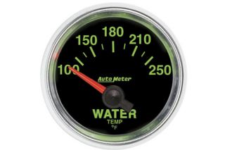 AutoMeter 3837   Range 100°   250° F, short sweep/electric Water Temperature   2 1/16" Temperature   Gauges