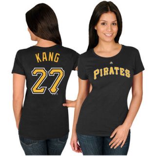 Jung Ho Kang Pittsburgh Pirates Majestic Womens Name & Number T Shirt   Black