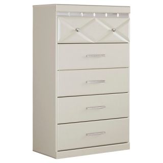 Dreamur Five Drawer Chest Champagne   Ashley Furniture