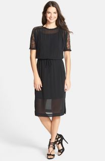 Cynthia Steffe Chiffon & Lace Blouson Dress