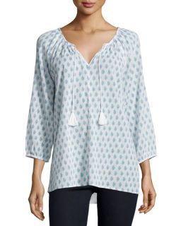 Soft Joie Lianna Printed Tie Neck Blouse