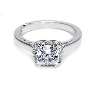 Tacori 18k White Gold 1/8ct TDW Semi Mount Diamond Engagement Ring (G
