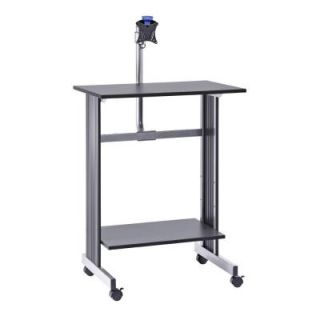 Buddy Products Charcoal Stand Up Height Work Station with LCD Mount Computer Desk 6464 36
