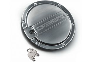 2015 Ford Mustang Chrome Fuel Doors   DefenderWorx 901429   DefenderWorx Fuel Door Cover
