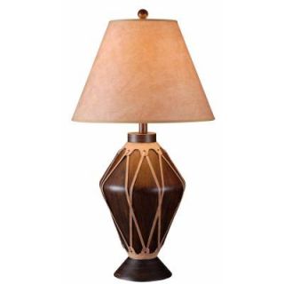 Kenroy Home Native 32 in. Antique Bronzed Drum Table Lamp 32448ABRD