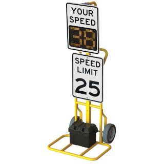 TAPCO Your Speed/Speed Limit LED Radar Speed Display Sign, Yellow LED Color, Power Requirements: 110V   LED Traffic Signs and Signals   38HV94|2180 DFBI7 9