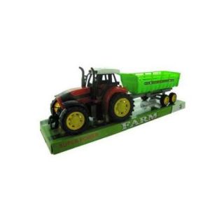 Friction Farm Tractor Truck and Trailer   Set of 2