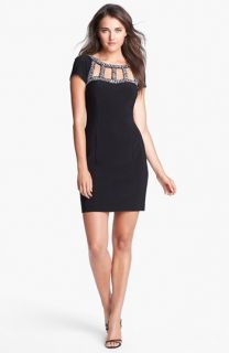Hailey by Adrianna Papell Embellished Jersey Sheath Dress