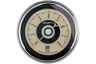 AutoMeter 1195   Range 0   8,000 RPM White Pointer 3 3/8"   In Dash Mount Tachometer   Gauges
