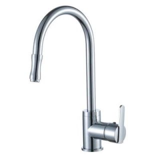 Yosemite Home Decor Single Handle Pull Out Sprayer Kitchen Faucet in Polished Chrome with Base Plate YP28EKPO PC