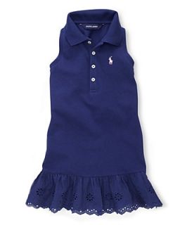 Ralph Lauren Childrenswear Toddler Girls' Embroidered Polo Dress   Sizes 2T 4T