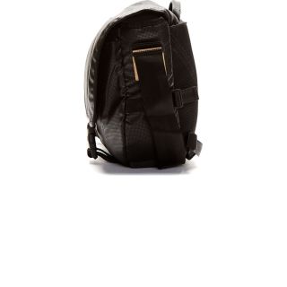 Black Graph Print Messenger Bag