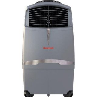 Honeywell CO30XE 63 Pt Indoor/Outdoor Portable Evaporative Air Cooler with Remote Control, Gray