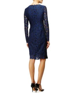 Elie Tahari Bellamy Long Sleeve Crochet Lace Dress