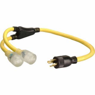 Coleman Cable Lighted Generator Cord, 3 ft.