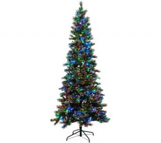 Kringle Express 9 Glittery Pine Tree w/ LED Color Changing Lights —