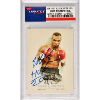 Mike Tyson  Authentic Autographed 2006 Topps Allen & Ginter #301 Card with HOF 2011 Inscription