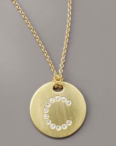 Roberto Coin Letter Medallion Necklace, C