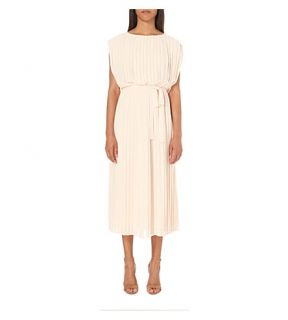 WAREHOUSE   Pleated chiffon midi dress
